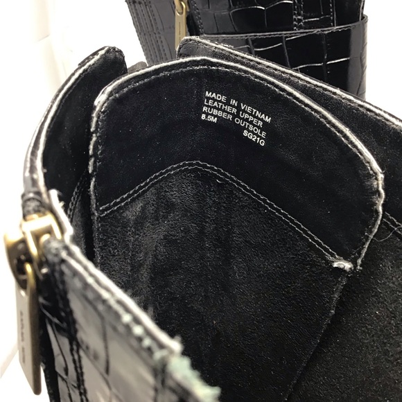 Michael Kors size 8 1/2 Stark crocodile leather combat boots - Picture 15 of 15